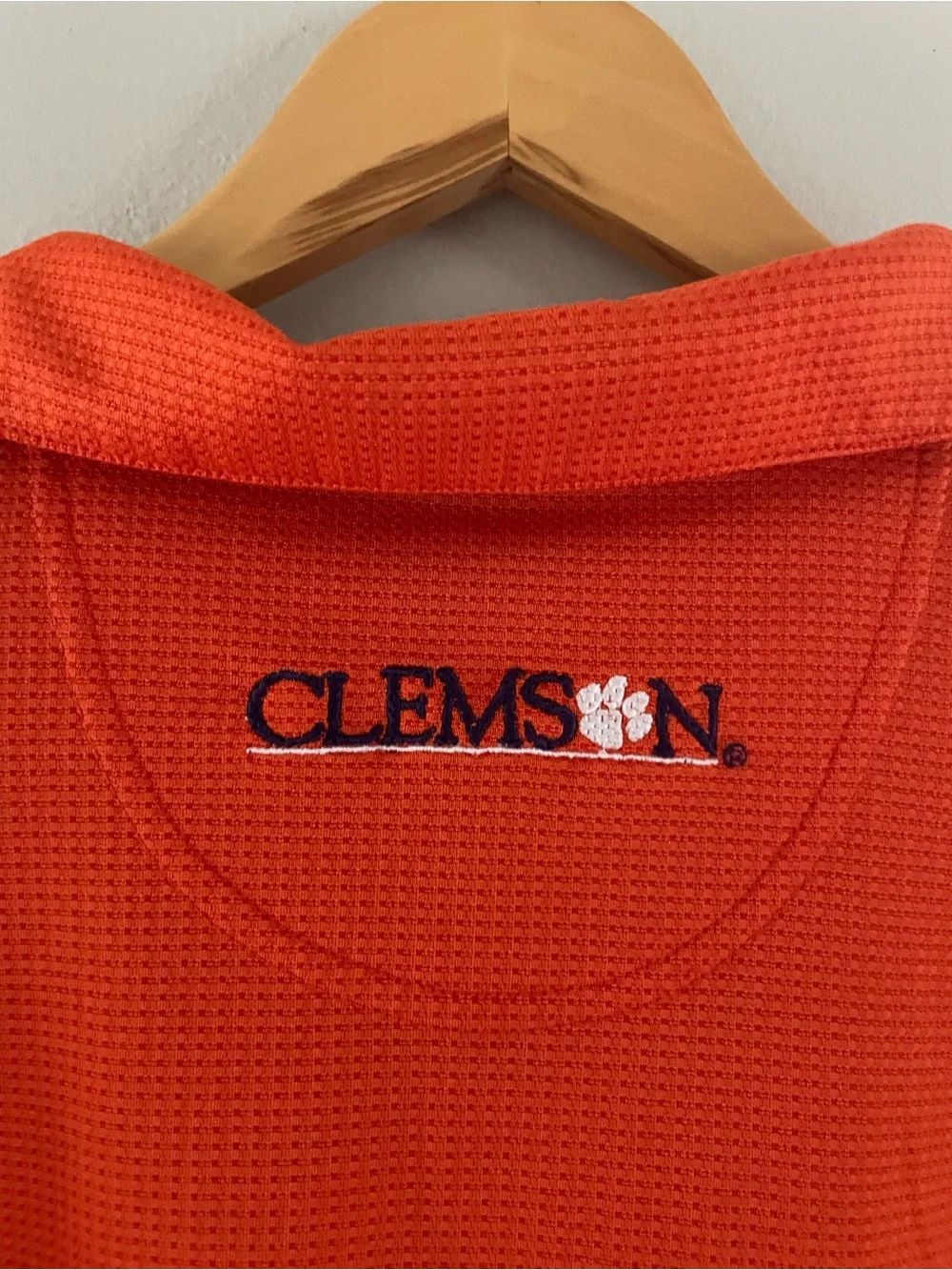 Mens Nike Clemson Orange Polo Shirt with Logo